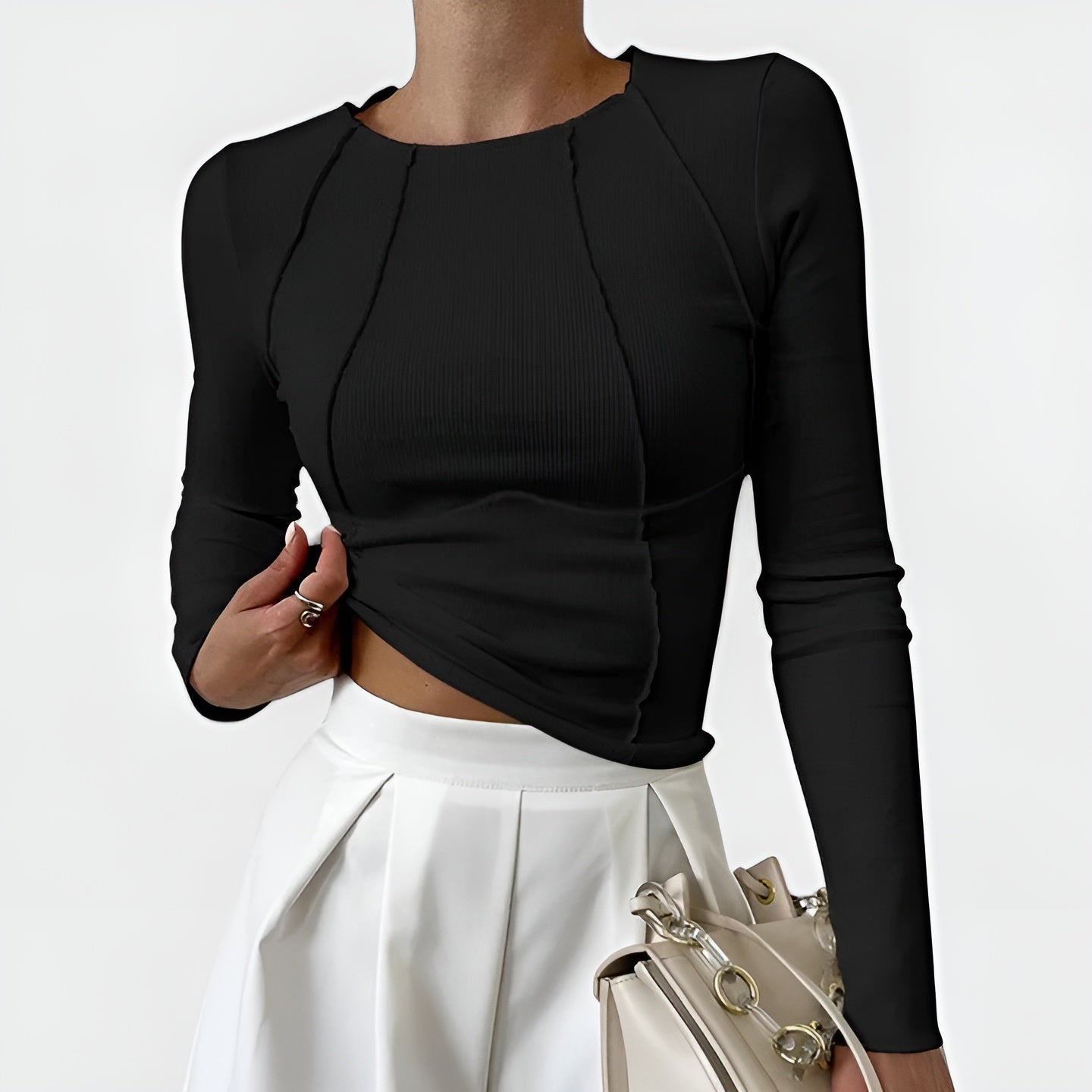 Elunzo™ - Elegant topp med lange ermer