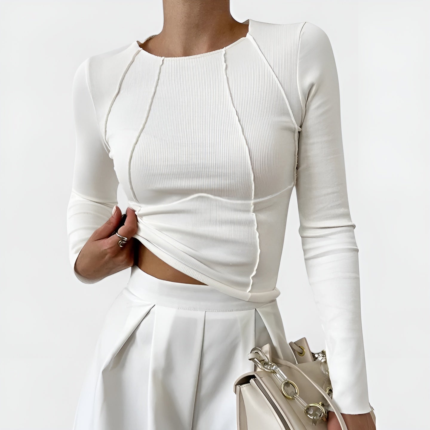 Elunzo™ - Elegant topp med lange ermer