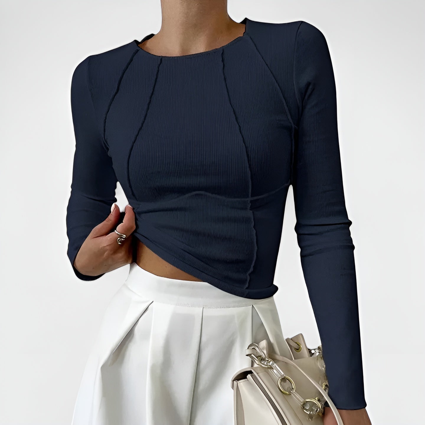Elunzo™ - Elegant topp med lange ermer
