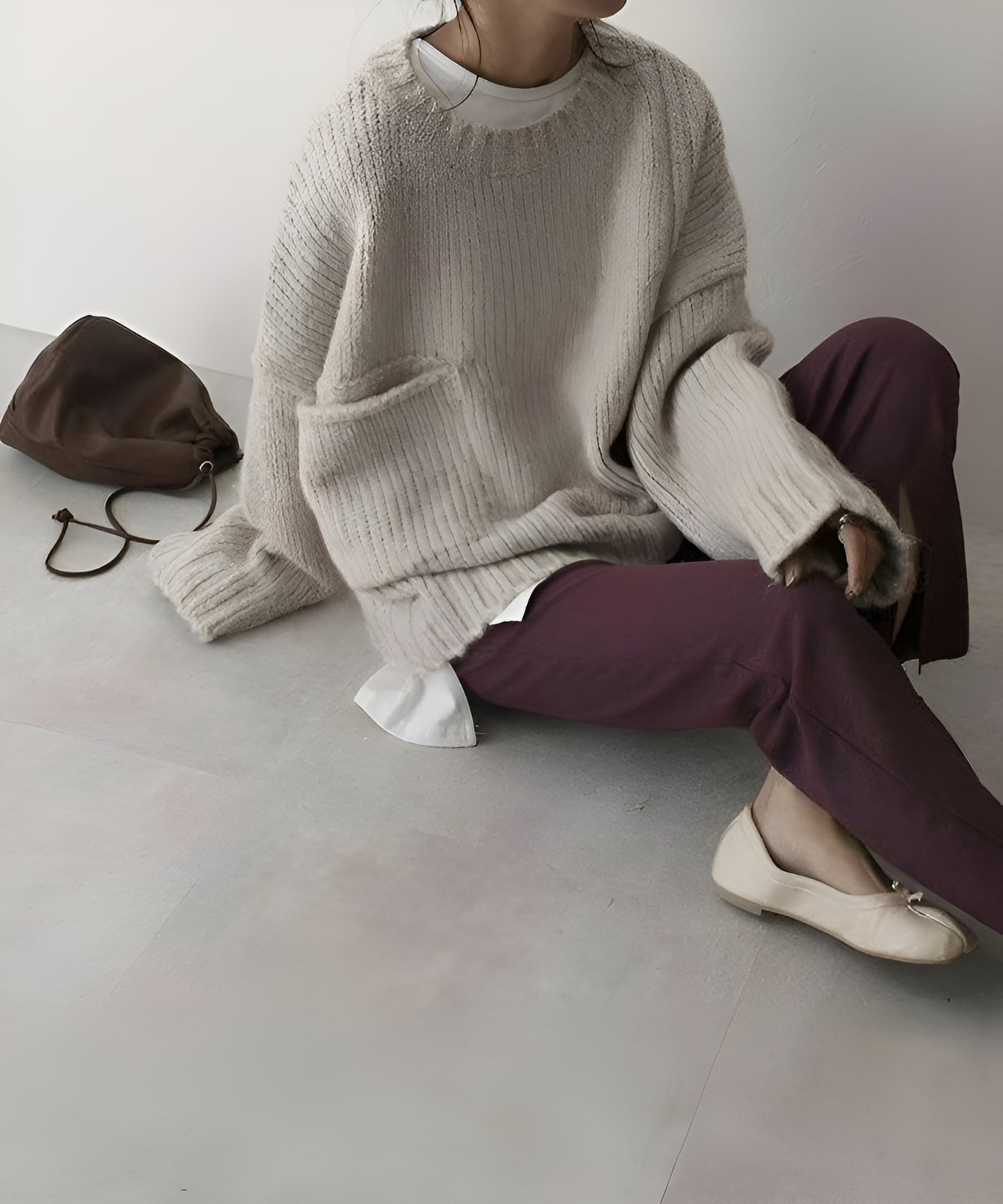 Elunzo™ |Oversized kosestrikkegenser