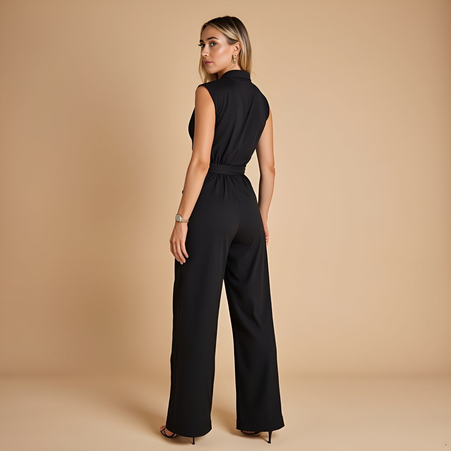 Elunzo™ | Ermeløs jumpsuit med tidløs eleganse