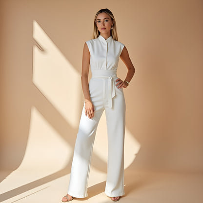 Elunzo™ | Ermeløs jumpsuit med tidløs eleganse